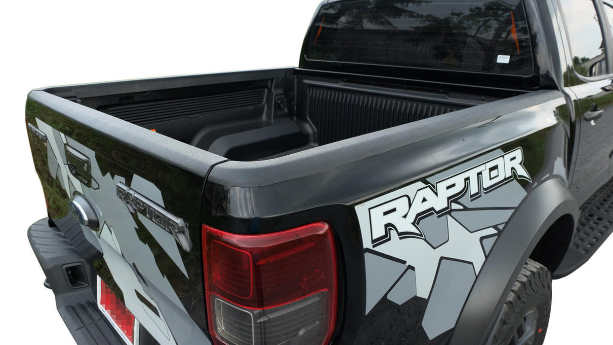 Set of 3 Rail Guard Cap Protector Covers For Ford Ranger 2012- mid 2022