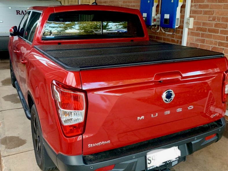 Tri-Fold Hard Lid Tonneau Cover for SsangYong Musso (Short Tub) 2018+