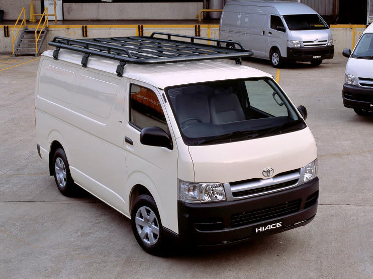 Black Aluminium Toyota HiAce Roof Rack Platform 200 series 2005-2019