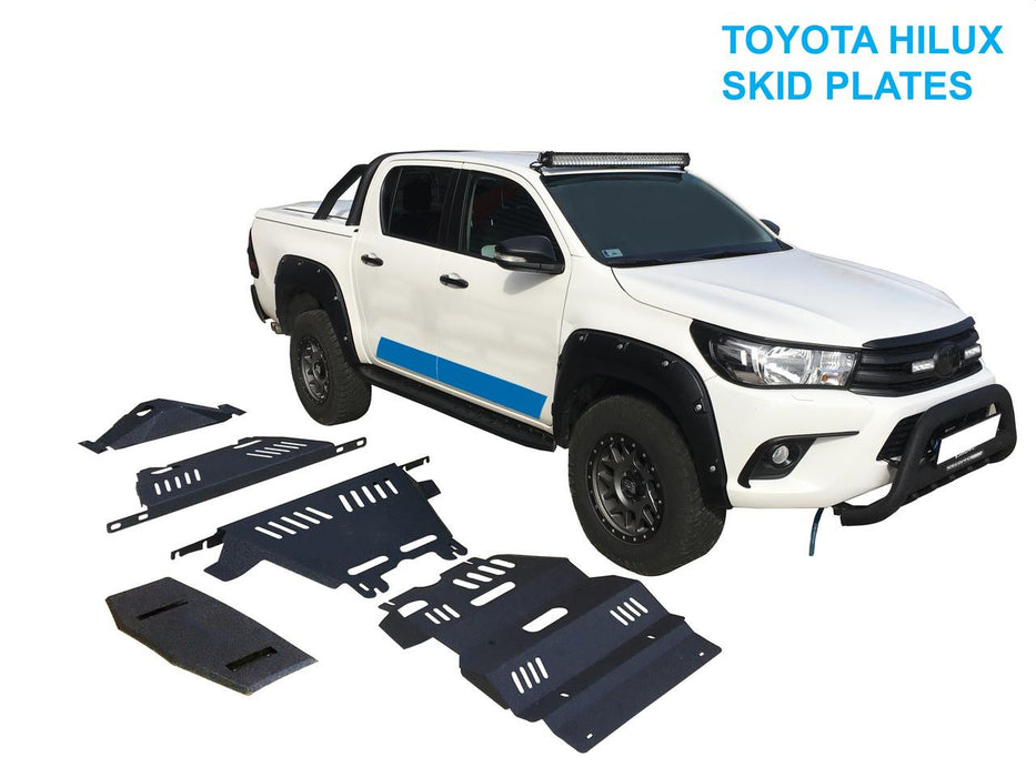 Toyota Hilux Bash Skid Plates Kit For 2015-2024 (5pcs) 3mm Mild Steel